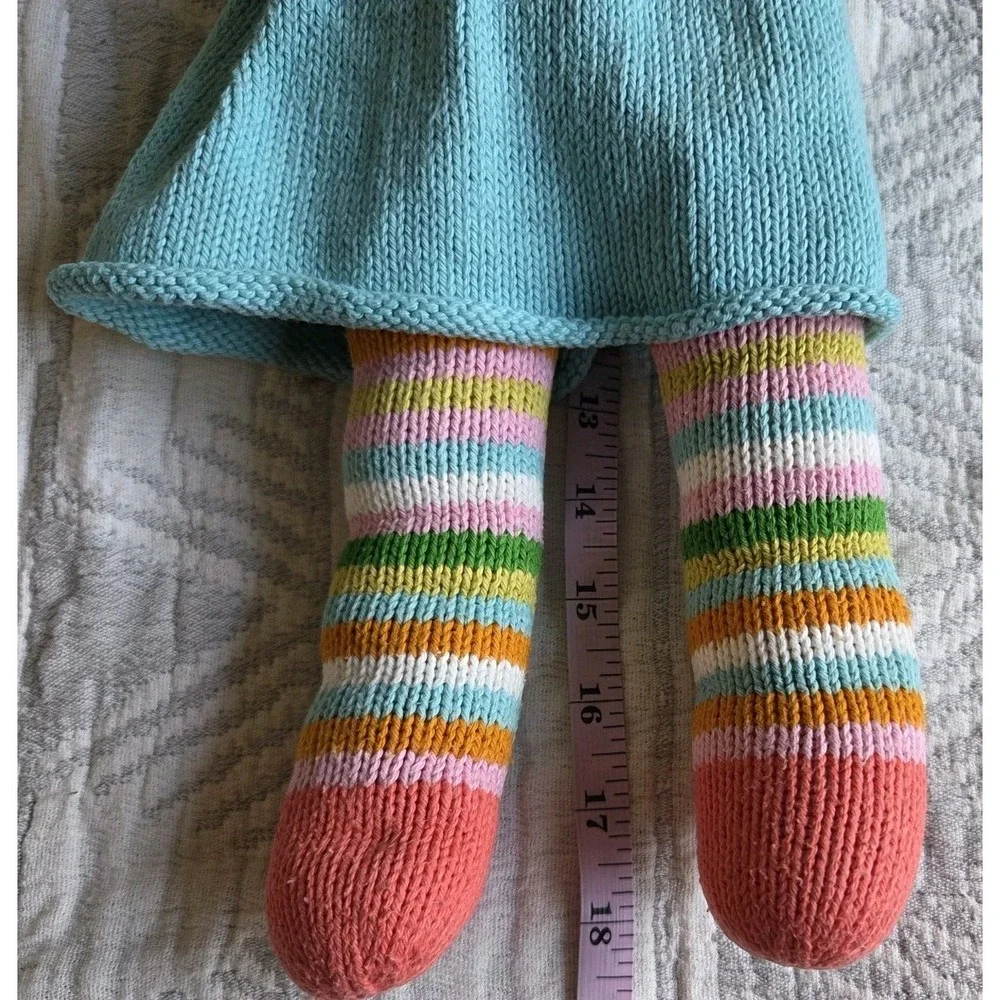 Blabla Kids‎ Knit Doll Striped Dress Handmade Peru Cotton 19